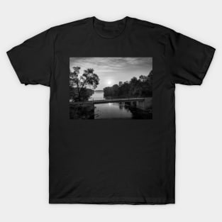 Sunrise Bridge on the River V4 T-Shirt